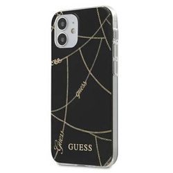 Guess GUHCP12SPCUCHBK iPhone 12 mini 5,4" czarny/black hardcase Gold Chain Collection