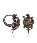 Biżuteria LANCASTER JLAEARTURTLE3. PENDING, Kolor czarny zielony. Kobieta.