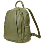 Granatowy Włoski Plecak Skórzany A4 damski dużo kieszeni C79