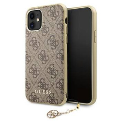 Guess GUHCN61GF4GBR iPhone 11 6,1" / Xr brown/brązowy hard case 4G Charms Collection