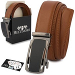 Pasek męski skórzany klamra automatyczna brązowy Beltimore A42 : Kolory - brązowy, beżowy, Rozmiar pasków - r.115-130 cm