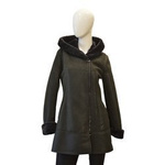 Bukowski Damski kożuch skórzany "Celina" zapinany na zamek z kapturem