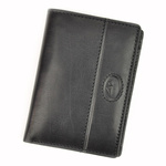 Rozbudowany pionowy Skórzany męski portfel pojemny EL FORREST RFID