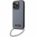 Karl Lagerfeld KLHCP14LSACKLHPG iPhone 14 Pro 6.1" srebrny/silver hardcase Saffiano Monogram Chain