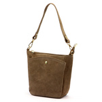 Vera Pelle damska listonoszka torebka na ramię skóra naturalna zamszowa