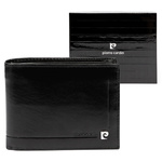 Pierre Cardin męski portfel skóra naturalna poziomy składany RFID