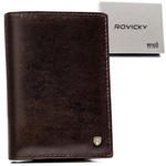 Skórzany męski portfel Rovicky N74-RVT RFID