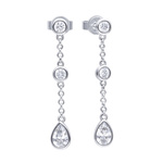 Biżuteria DIAMONFIRE 6220811082. Kolczyki, Kolor szary. Kobieta.