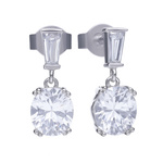 Biżuteria DIAMONFIRE 6220621082. Kolczyki, Kolor szary. Kobieta.