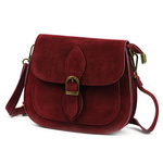 Klasyczna Zamszowa damska listonoszka skórzana przez ramię z kieszenią Luka