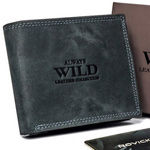 Skórzany męski portfel Wild N0035-CHM RFID