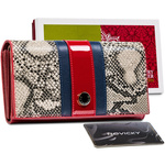 Skórzany damski portfel Peterson PTN ST-415 SNAKE