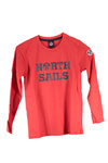 NORTH SAILS CZERWONY T-SHIRT DZIECIĘCY Z DŁUGIM RĘKAWEM