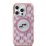 Karl Lagerfeld KLHMP16SHMCKMHP iPhone 16 6.1" różowy/pink IML Monogram Karl&Choupette Head MagSafe