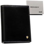 Skórzany męski portfel Rovicky N03-RVT RFID