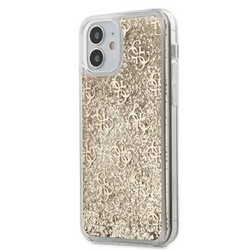 Guess GUHCP12SLG4GSLG iPhone 12 mini 5,4" złoty/gold hardcase 4G Liquid Glitter