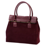 Kuferek do ręki damski skórzany torebka na ramię z paskiem 3 kieszenie Luka