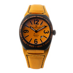 Zegarek MONTRES DE LUXE 09BK-2502. Kwarcowy, Kolor pomarańczowy. Unisex.