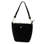 Vera Pelle damska listonoszka torebka na ramię skóra naturalna zamszowa