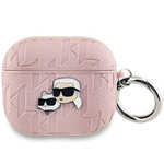 Karl Lagerfeld KLA3PGKCPP AirPods 3 cover różowy/pink Monogram Karl & Choupette Head