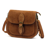 Luka Klasyczna Zamszowa damska listonoszka skórzana przez ramię z kieszenią