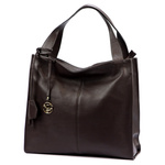 Duża Skórzana shopperbag damska torebka na ramię dwukomorowa Gregorio