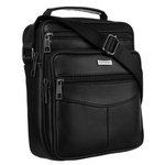 Męska, miejska listonoszka na ramię ze skóry naturalnej - Rovicky