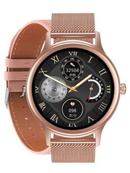 SMARTWATCH DAMSKI PACIFIC 18-1 - BRANSOLETA + PASEK: Rosegold / Różowy (sy015a)