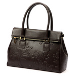 Vera Pelle damski kuferek skóra naturalna torebka do ręki z kieszeniami