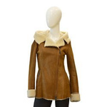 Ciepły Kożuch damski  z podwójną kieszenią i kapturem na zamek Bukowski