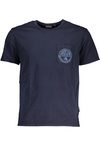 NIEBIESKI T-SHIRT MĘSKI NAPAPIJRI Z KRÓTKIM RĘKAWEM
