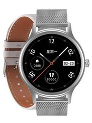 SMARTWATCH DAMSKI PACIFIC 18-4 - BRANSOLETA + PASEK: Srebrna / Biały (sy015d)