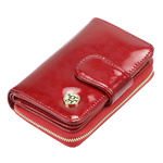 Gregorio Pionowa damska portmonetka skóra naturalna portfel na zatrzask