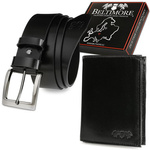 Zestaw męski skórzany premium Beltimore portfel pasek U30