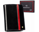 Stylowy Duży męski skórzany portfel z RFID Rovicky