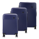 Pierre Cardin zestaw trzech walizek na kółkach ABS podróżne zamek na kod