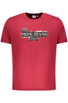 MĘSKA KOSZULKA Z KRÓTKIM RĘKAWEM PEPE JEANS, CZERWONA