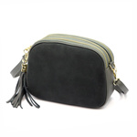 Vera Pelle listonoszka damska skóra naturalna zamsz trzykomorowa kieszenie