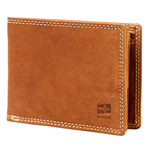 Nordee męski poziomy portfel skóra naturalna kompaktowy i pojemny