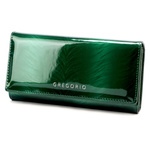 Gregorio duży damski portfel skóra naturalna lakierowana portmonetka
