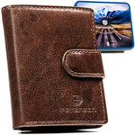 Skórzany męski portfel Peterson PTN RM-12L-BUF