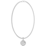 Biżuteria GUESS JUMN03011JWST. Naszyjnik, Kolor szary. Mężczyzna.