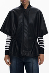 DESIGUAL DAMSKI CZARNY PONCHO