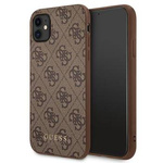 Guess GUHCN61G4GFBR iPhone 11 6,1" brązowy/brown hard case 4G Metal Gold Logo