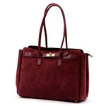 Camilla damska torebka na ramię zamszowa skóra naturalna shopperbag