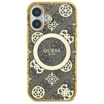 Guess GUHMP16LH4PYEEW iPhone 16 Pro 6.3" brązowy/brown hardcase IML Peony On 4G Background MagSafe