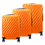 Pierre Cardin zestaw podróżny trzech walizek twarde ABS na kółkach