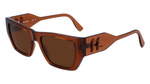 Okulary KARL LAGERFELD KL6123S541824. Okulary przeciwsłoneczne, Kolor brązowy. Unisex.