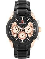 ZEGAREK MĘSKI NAVIFORCE - NF9113 (zn078c) - black/rosegold + box