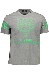 KOSZULKA Z KRÓTKIM RĘKAWEM PLEIN SPORT MĘSKA SZARA